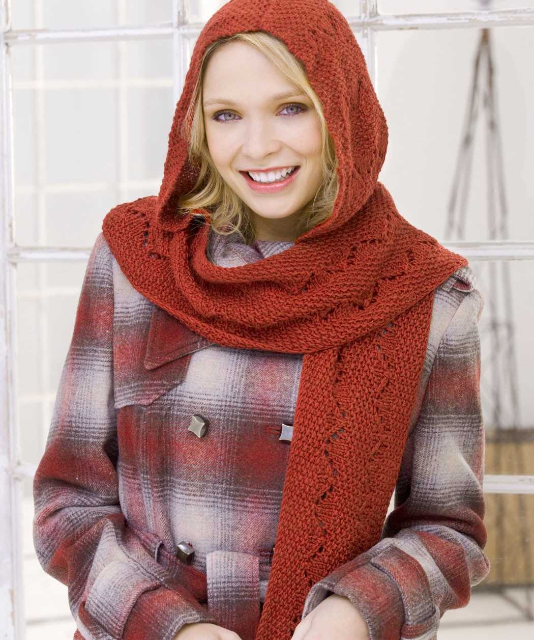 Hooded scarf knitting pattern easy