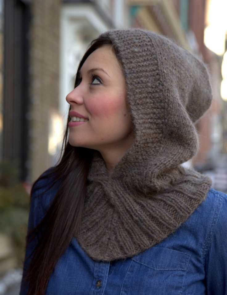 Hooded scarf knitting pattern easy