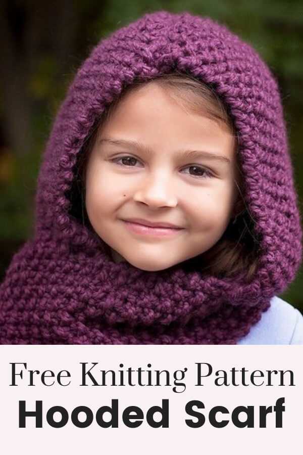 Hooded scarf knitting pattern easy