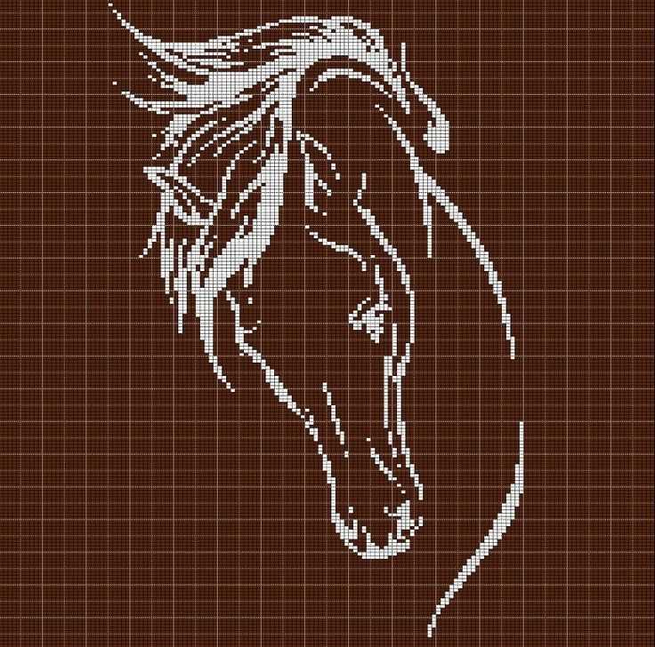Horse head knitting pattern