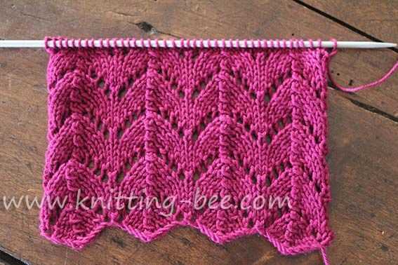 Horseshoe lace knitting pattern