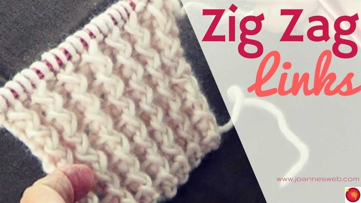 How to knit zig zag pattern