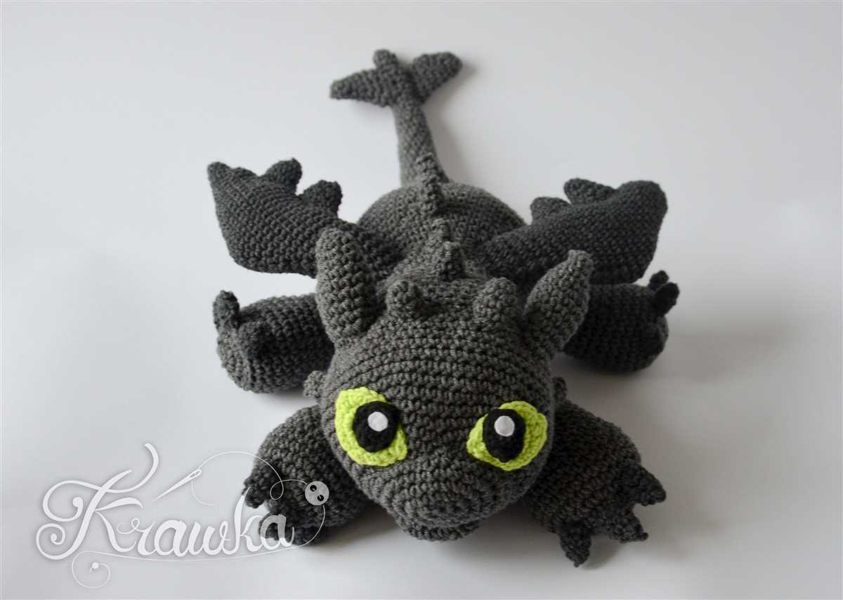 Knitting pattern toothless dragon
