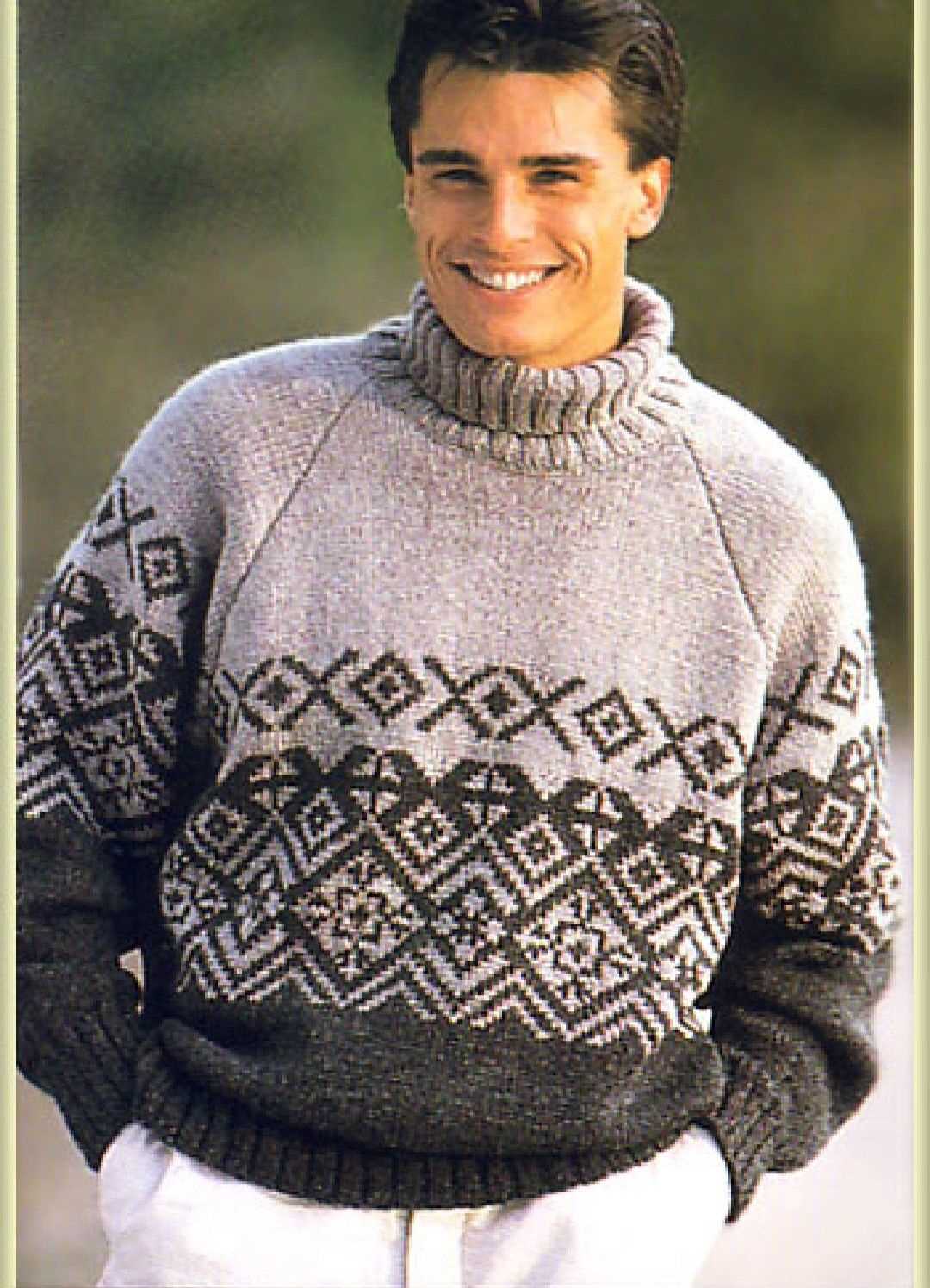 Mens nordic sweater knitting pattern