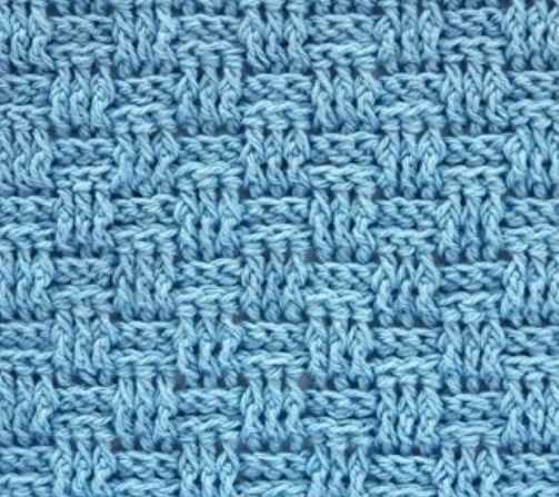 Basket weave knitting stitch pattern