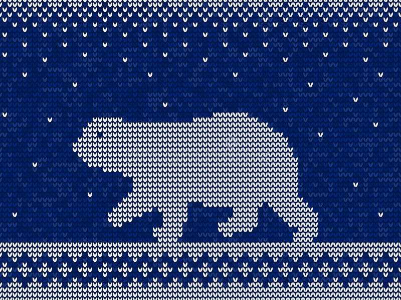 Polar bear knitting pattern