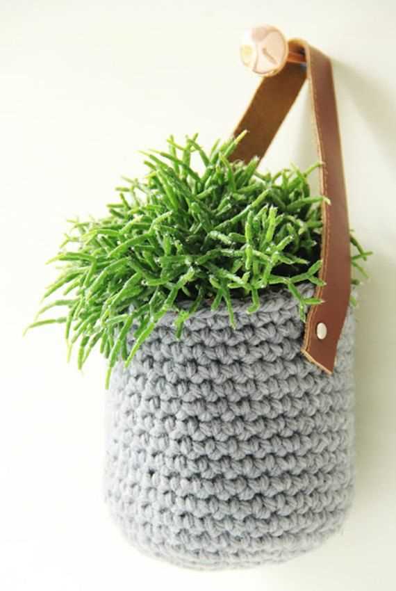 Free knit plant hanger pattern