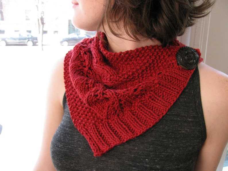 Bandana cowl free knitting pattern