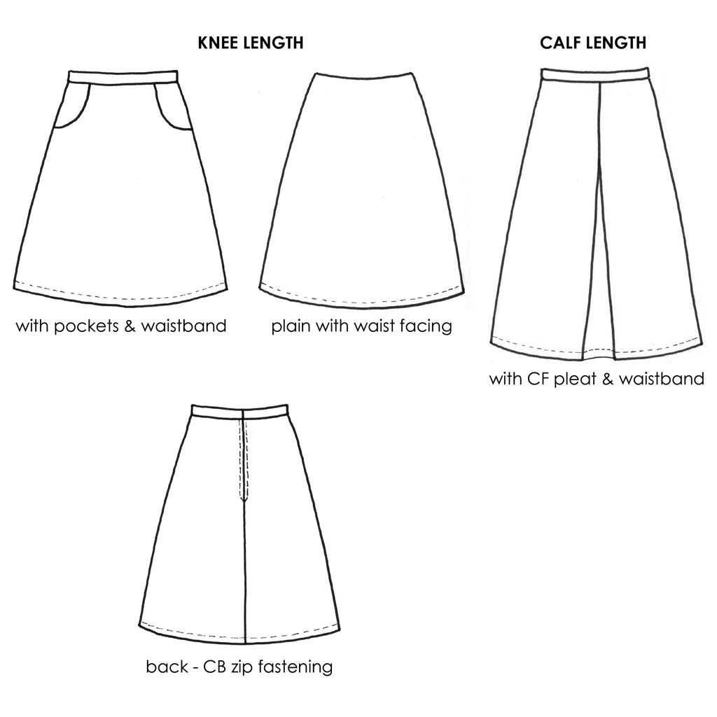 A line knit skirt pattern
