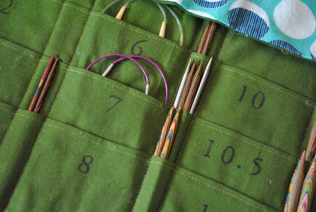 Knitting needle bag pattern