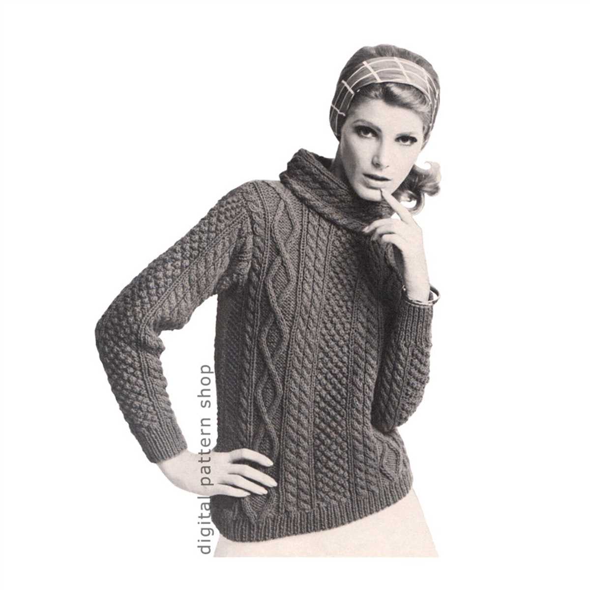 Ladies aran sweater knitting patterns