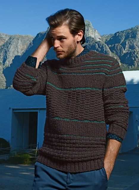 Mens sweater knit pattern