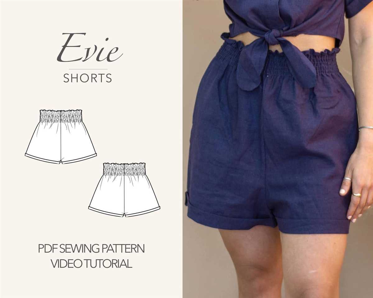 High waisted knit shorts pattern
