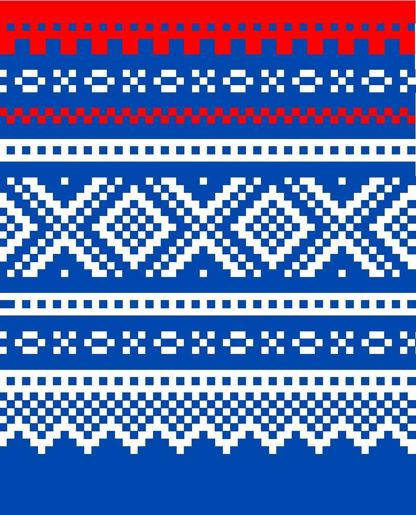 Free knitted cross pattern