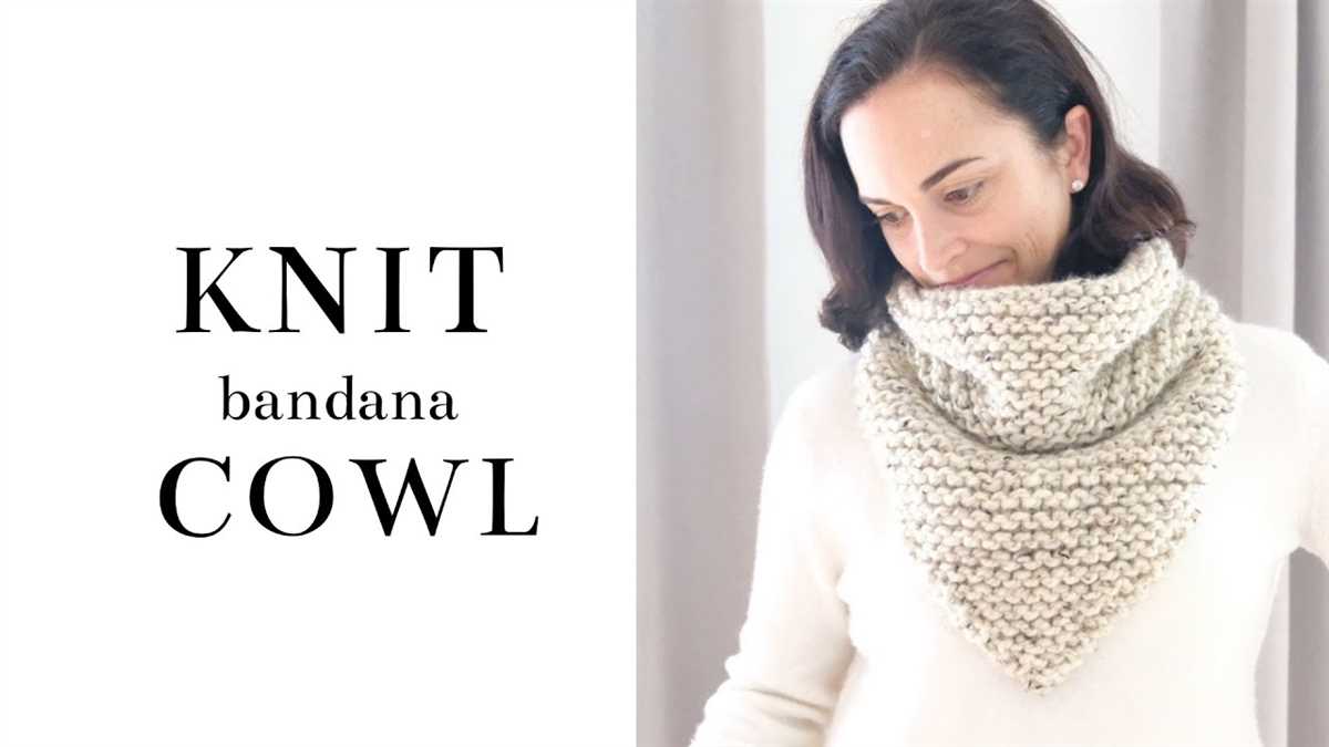 Free knit bandana pattern