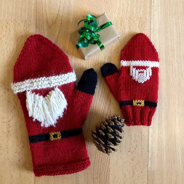 Christmas mittens knitting pattern
