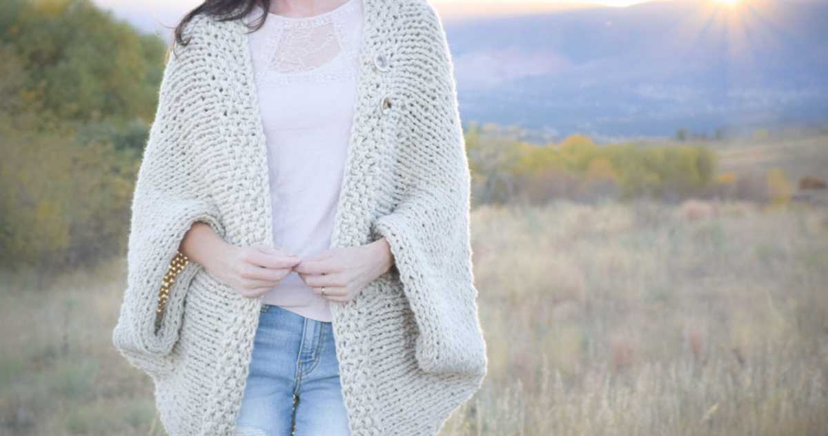Free cocoon cardigan knitting pattern