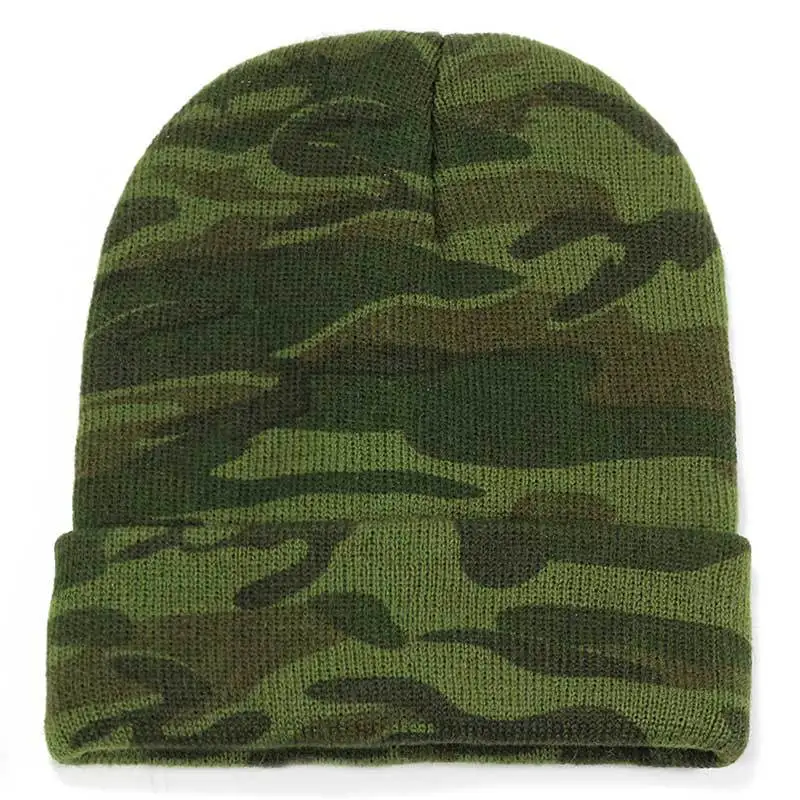 Knitted camouflage hat pattern