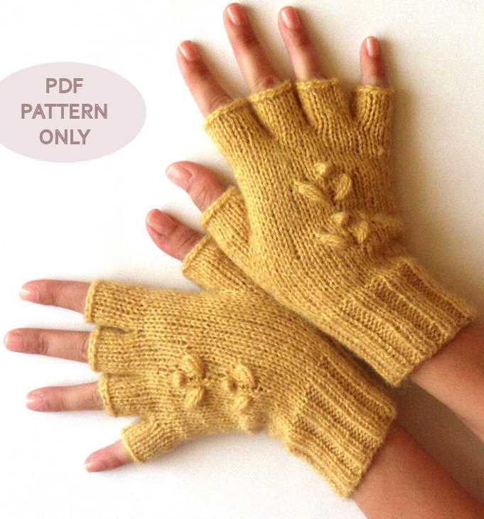 Finger gloves knitting pattern