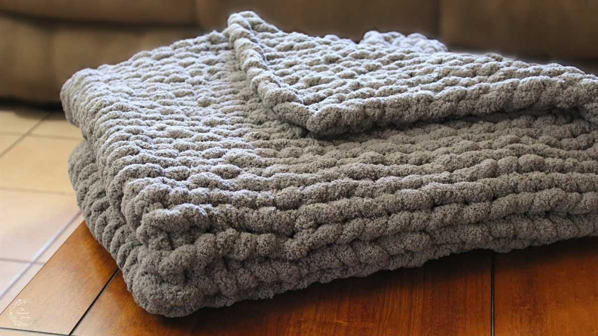 Pattern for chunky knit blanket