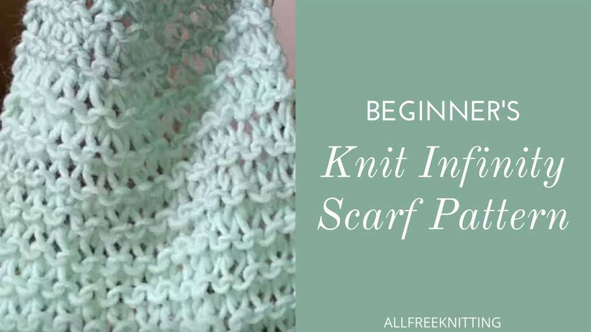 Infinity scarf knitting pattern for beginners