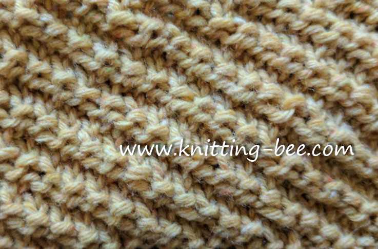 Diagonal knit potholder pattern