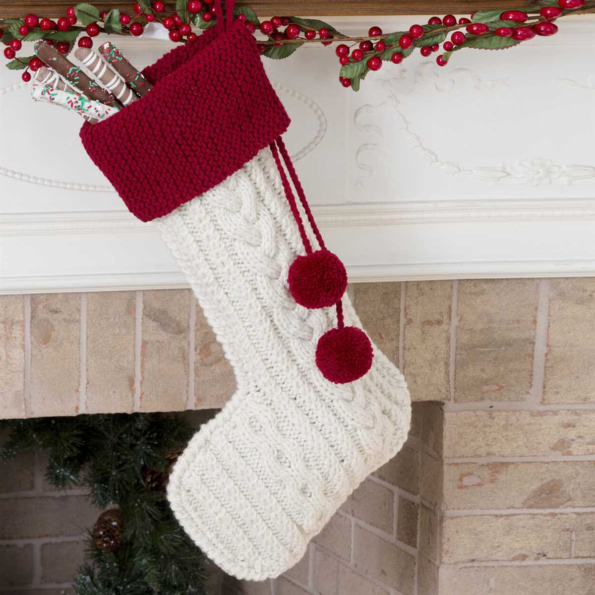 Christmas stocking free knitting pattern