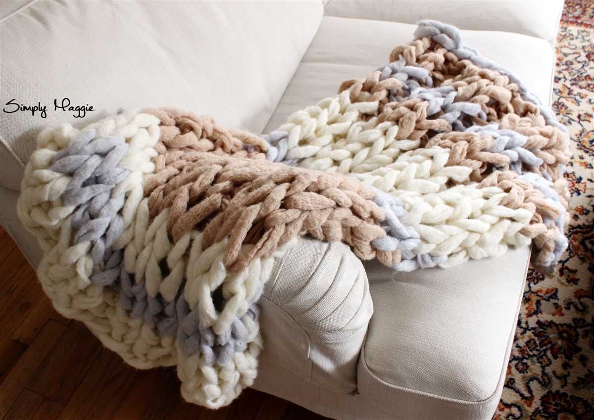 Chunky knit crochet blanket pattern