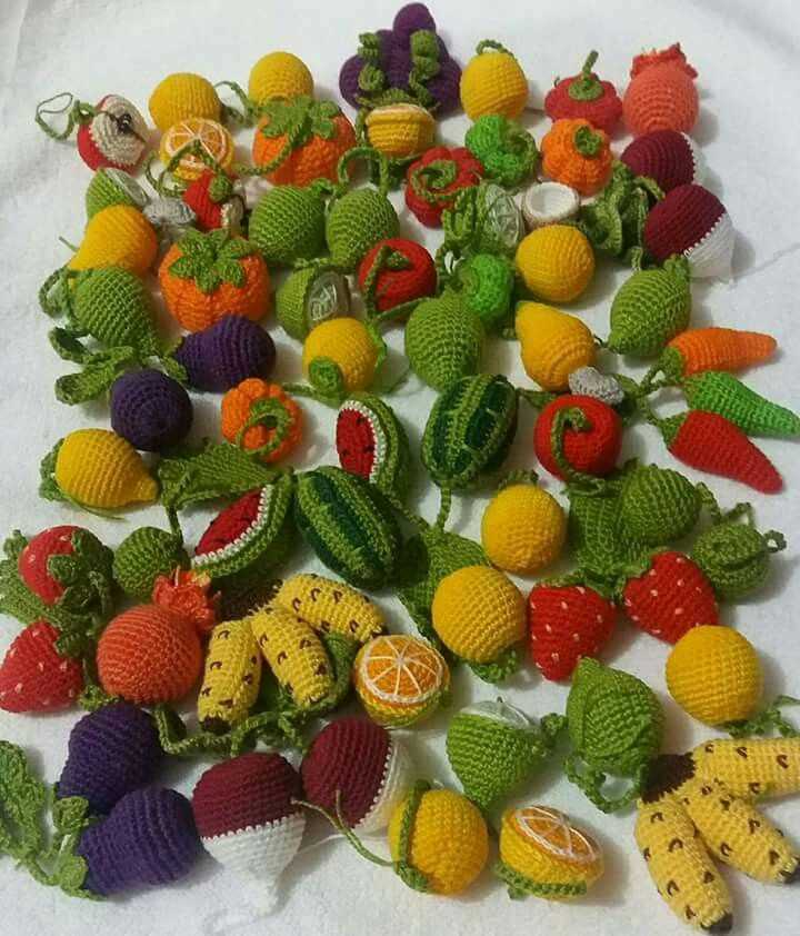 Knitted fruit and veg patterns