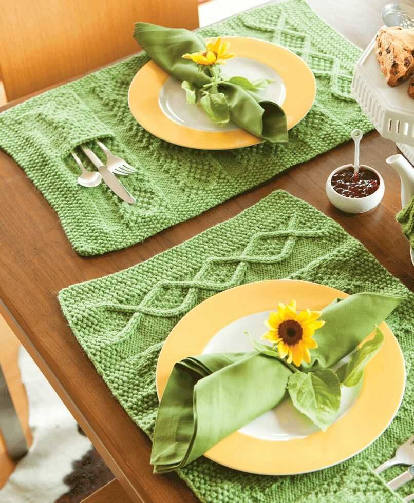 Knit placemats pattern