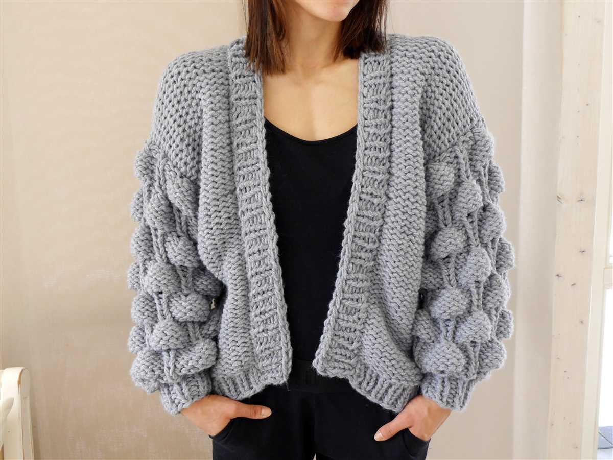 Cardigan pattern knit
