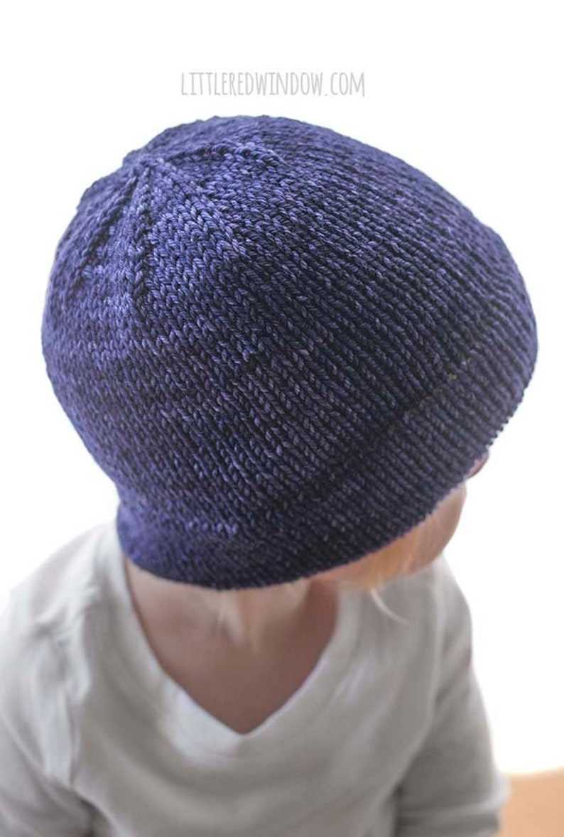 Double brim beanie knitting pattern