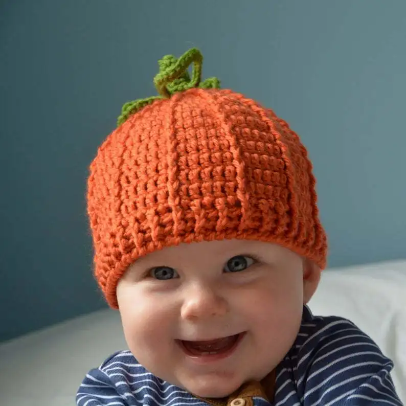 Knitted pumpkin hat pattern