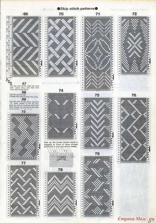Bulky knitting machine patterns