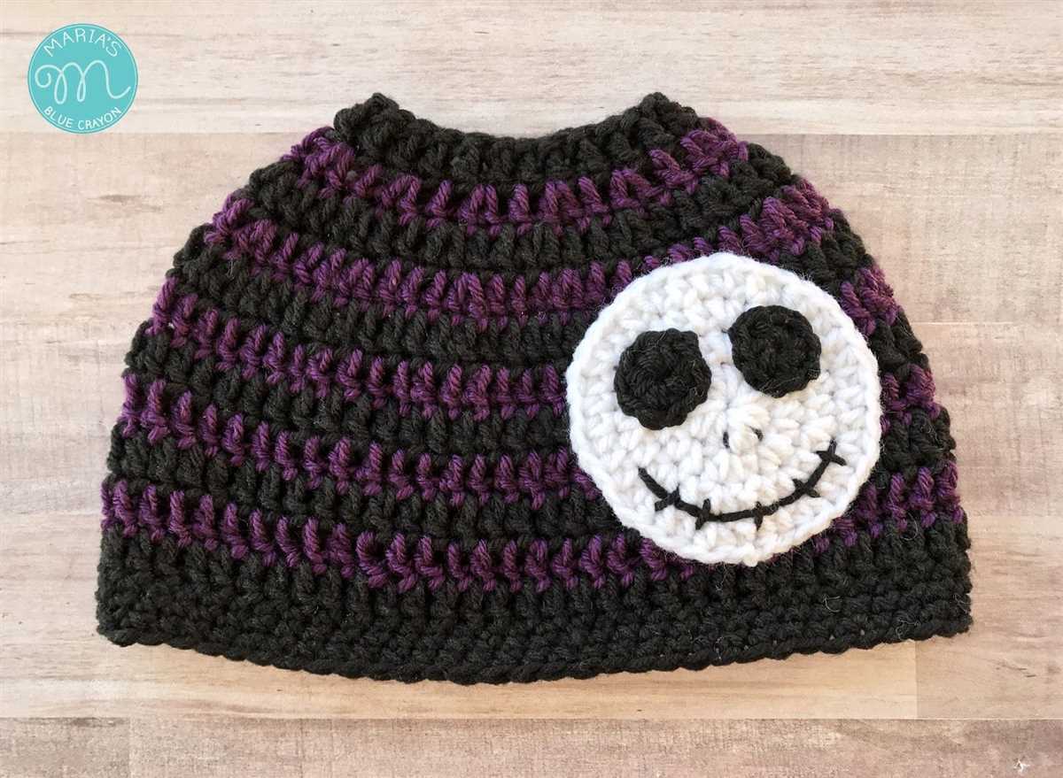 Jack skellington knit hat pattern