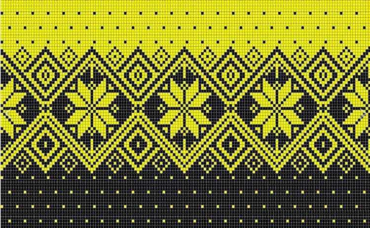 Jacquard pattern knitting