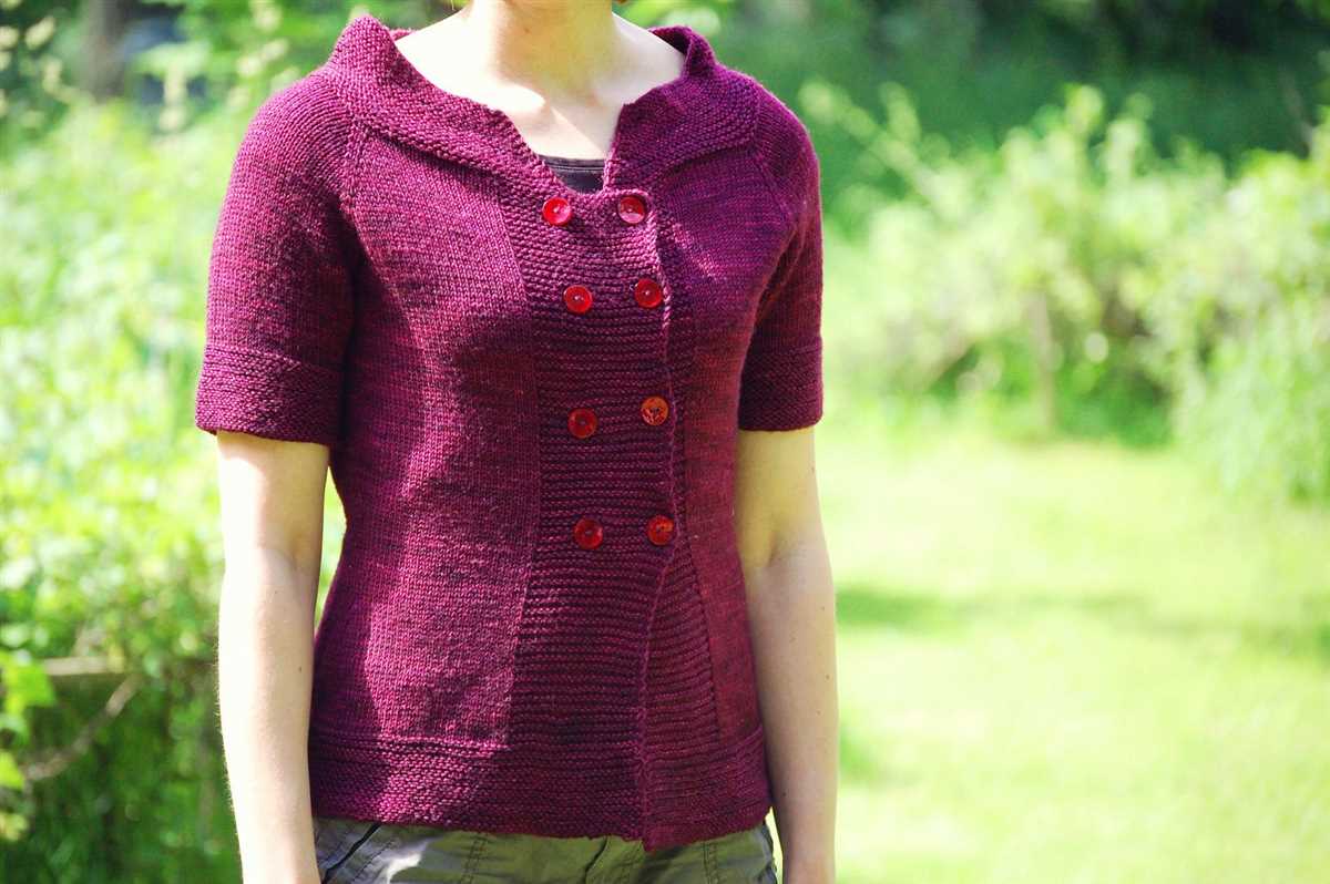 Lace short sleeve cardigan knitting pattern