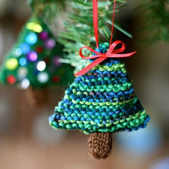 Knit christmas tree pattern