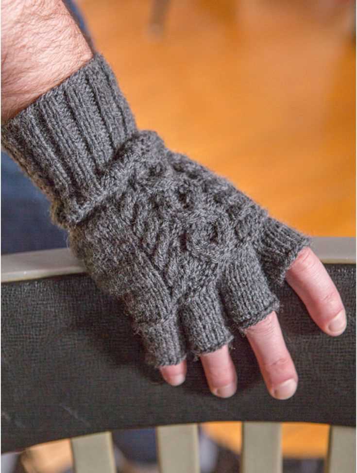 Mens fingerless gloves knitting pattern