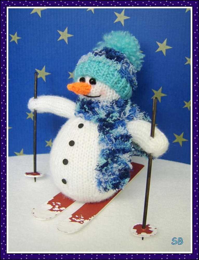 Snowman free knitting pattern