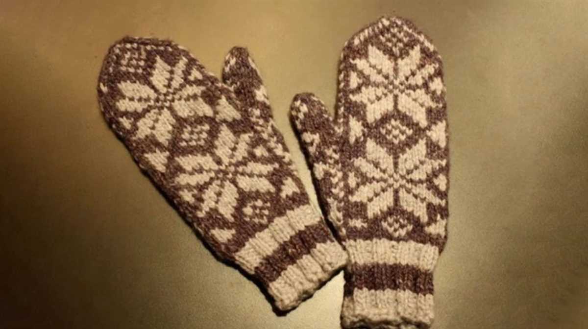Men's mittens knitting pattern