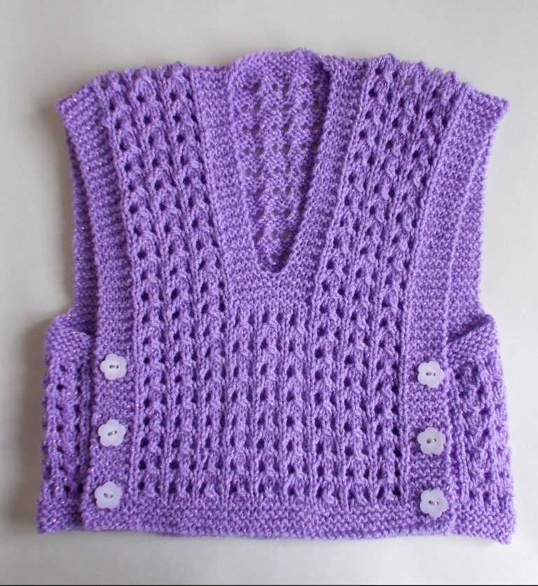 Baby vest knitting pattern