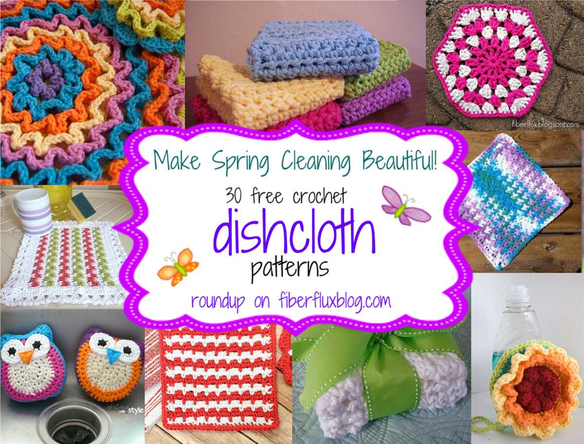 Easter egg dishcloth knitting pattern