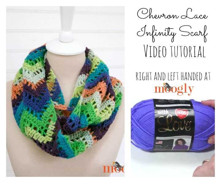 Free knitted lace infinity scarf patterns