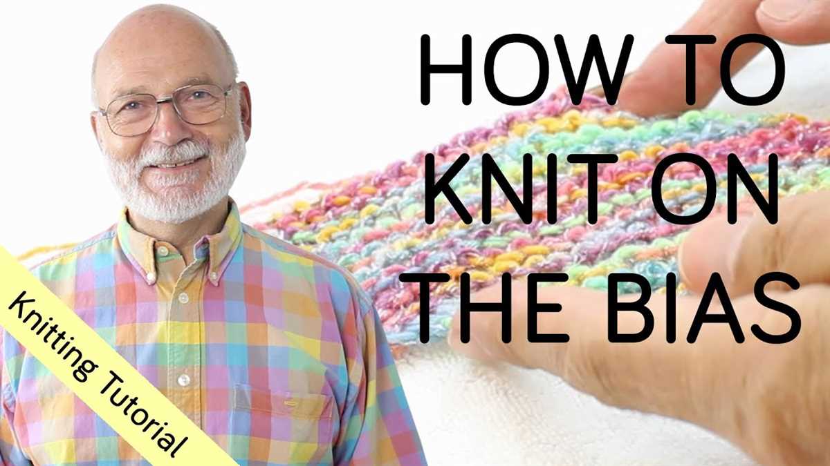 Knitting on the bias scarf pattern