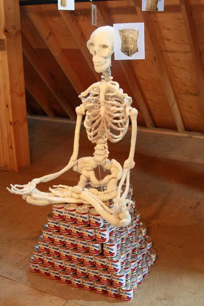 Knitted skeleton pattern
