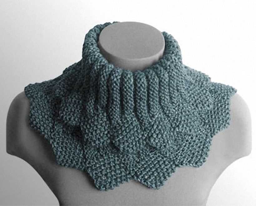 Machine knit cowl pattern
