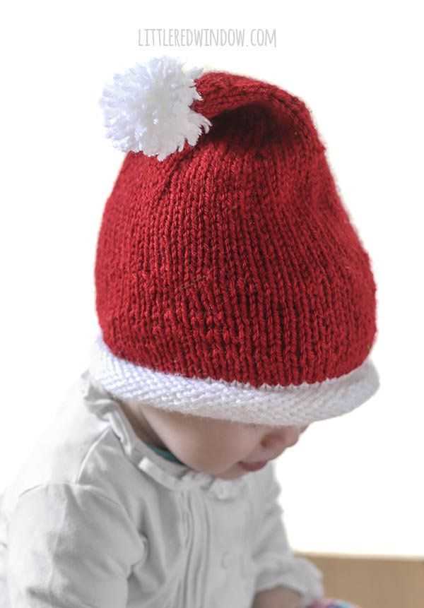 Knitting santa hat pattern
