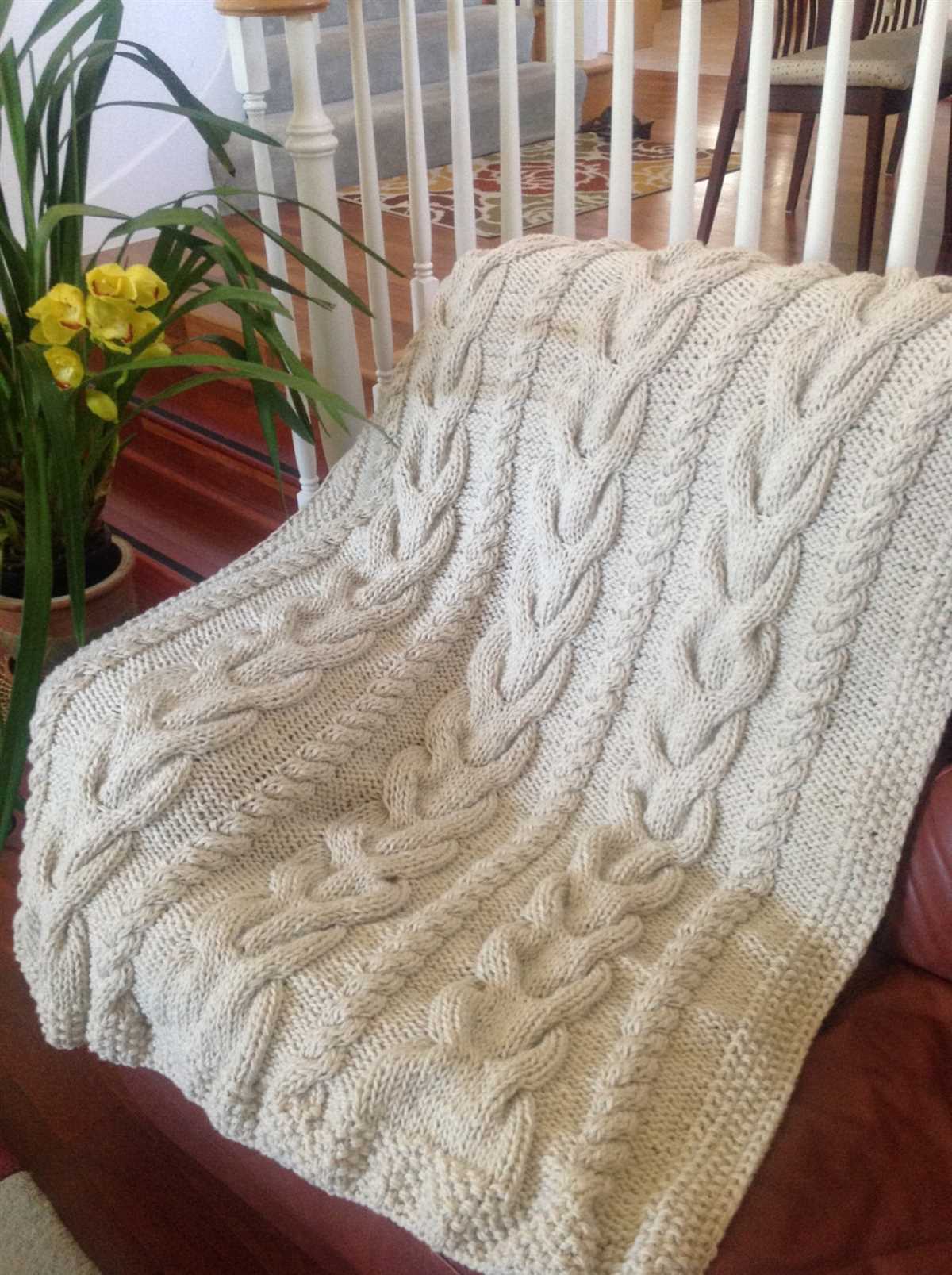 Cable knit blanket pattern