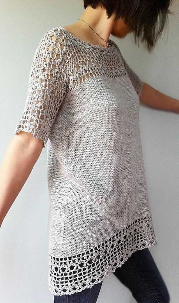 Lace tunic knitting pattern